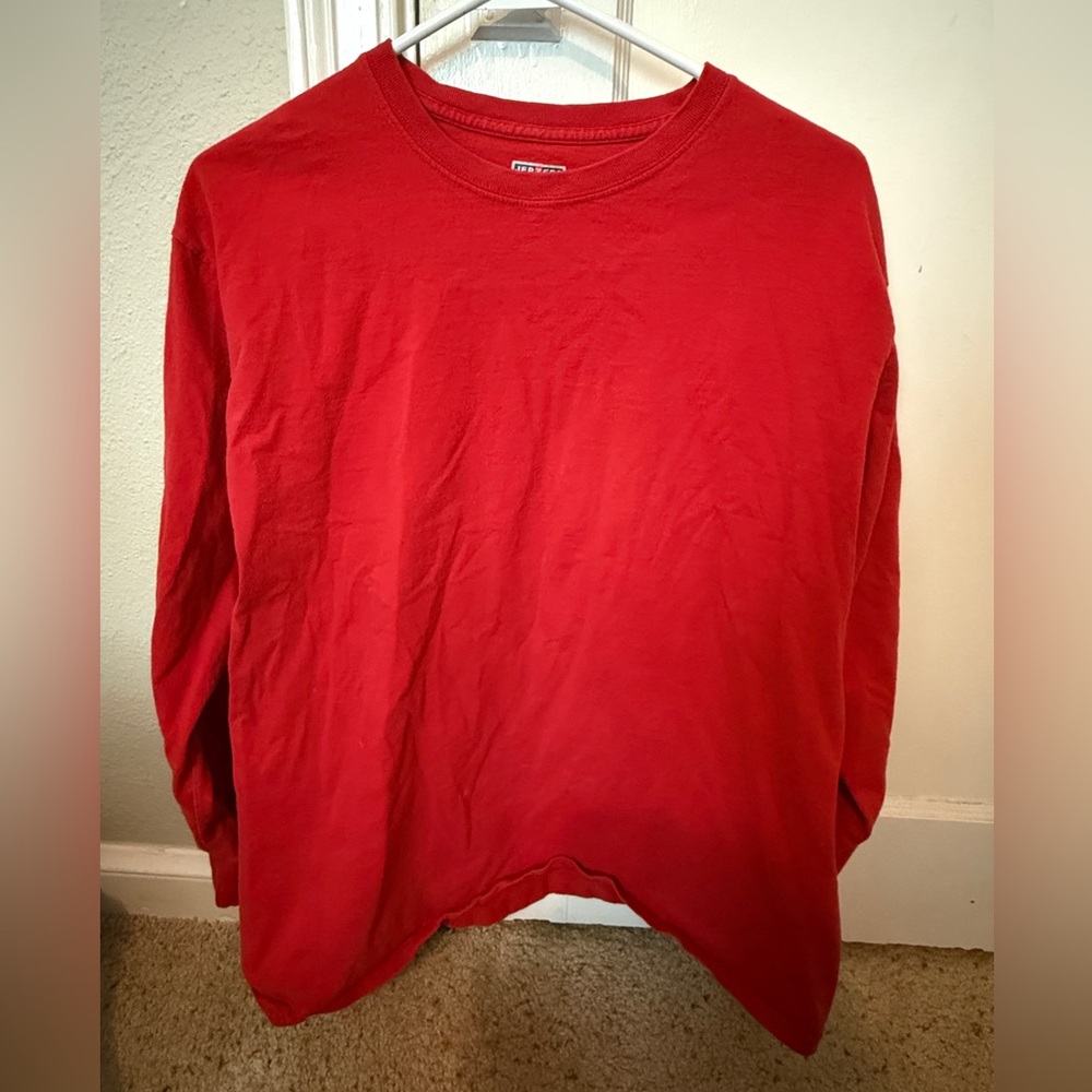 Jerzees Red Long Sleeve Tee